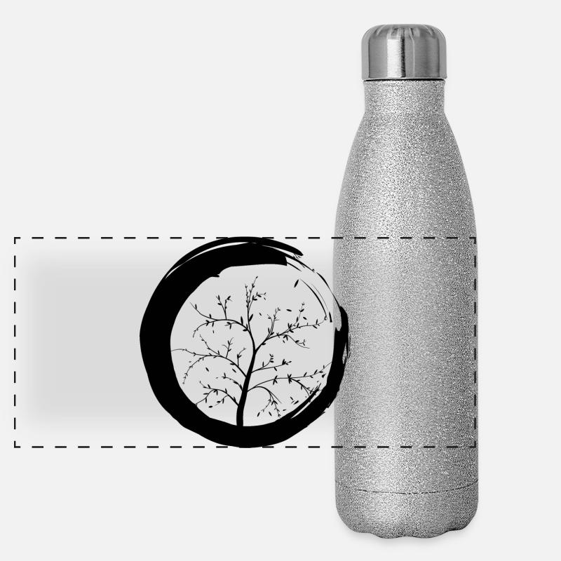 Arbre de vie Zen Tree Automne Gourde isotherme panoramique pailletée 500 ml