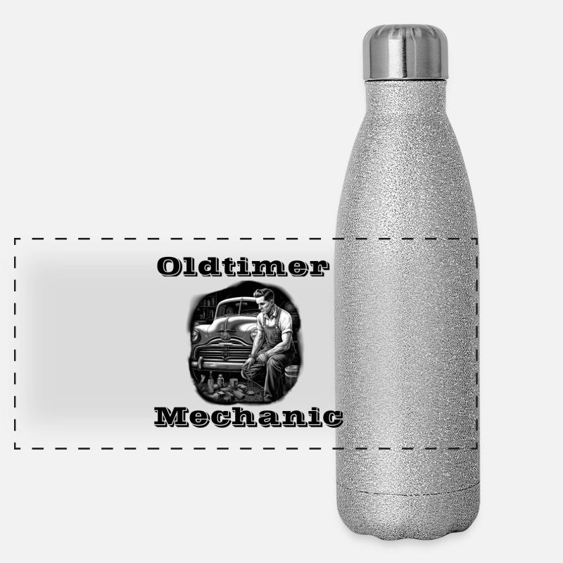Oldtimer Mechanic Panoramic Glitter Thermal Bottle 500 ml