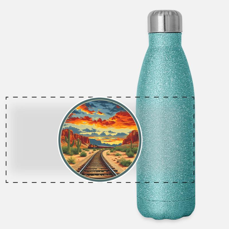 Chemin de fer Gourde isotherme panoramique pailletée 500 ml