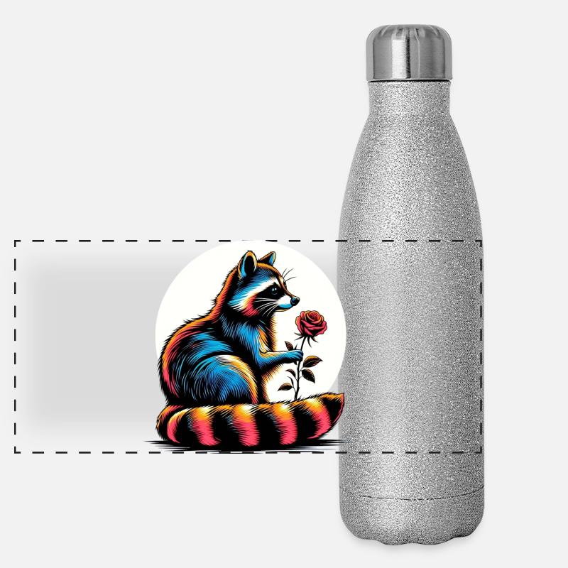 Raton laveur Gourde isotherme panoramique pailletée 500 ml