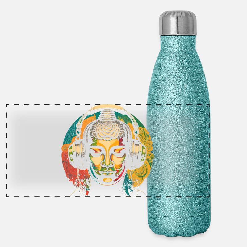 Buddha Panorama Glitzer Isolierflasche 500 ml