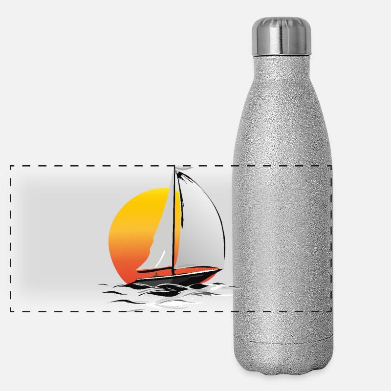Sailor with sun Panoramic Glitter Thermal Bottle 500 ml