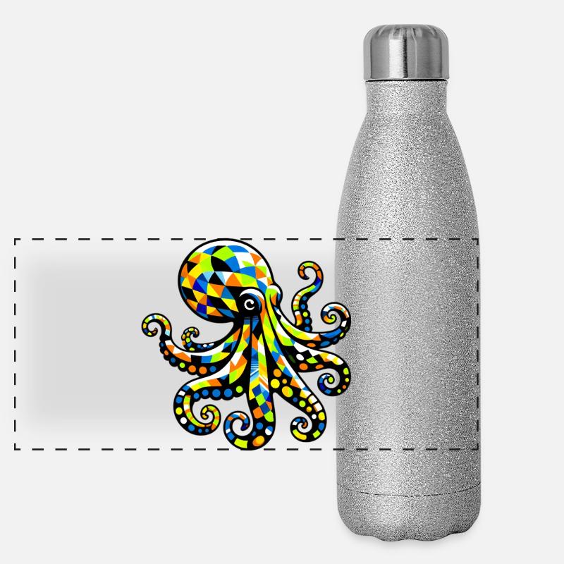 Pieuvre Gourde isotherme panoramique pailletée 500 ml