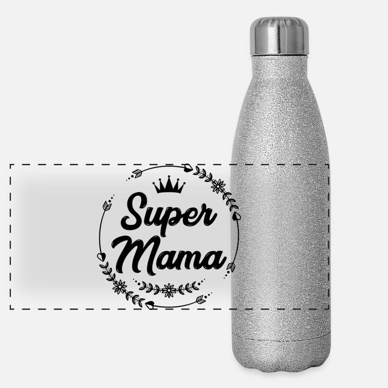 Super maman Gourde isotherme panoramique pailletée 500 ml