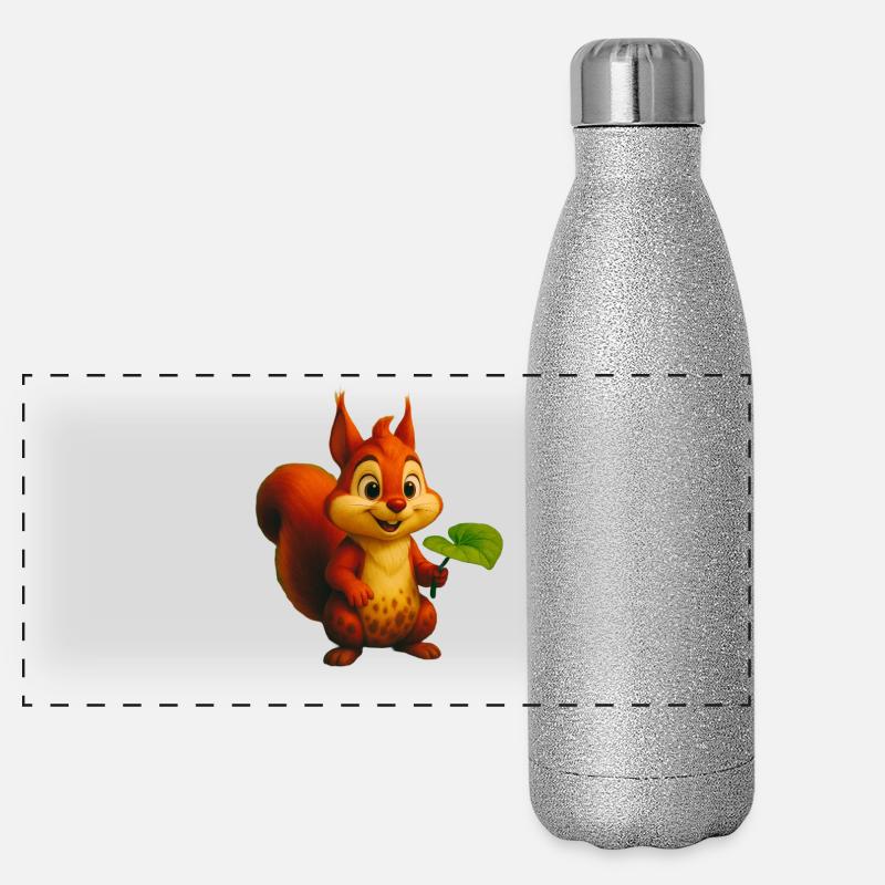 squirrel Panoramic Glitter Thermal Bottle 500 ml