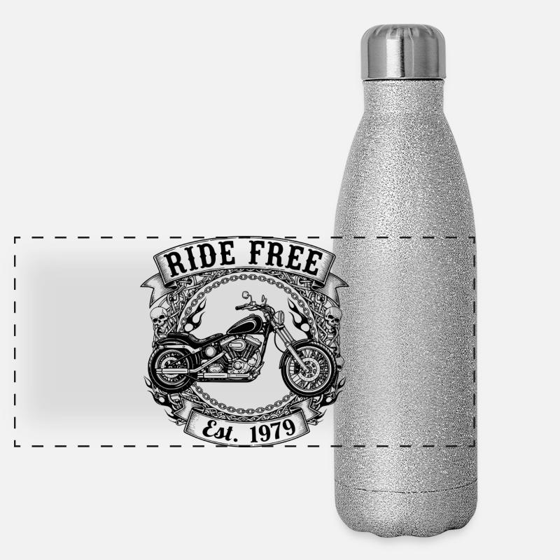 Ride Free - Panoramic Glitter Thermal Bottle 500 ml - silver glitter