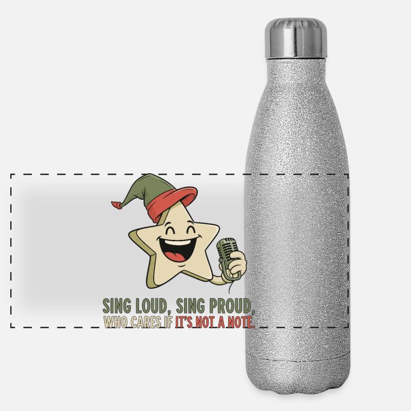 Laut singen, stolz singen Panorama Glitzer Isolierflasche 500 ml