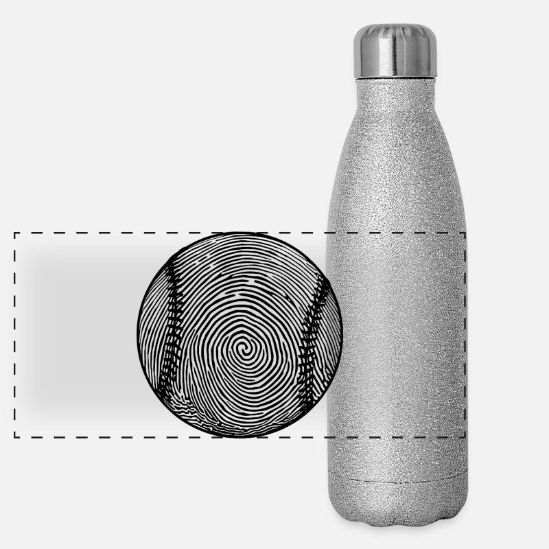 Amour Baseball Oeuvre Baseball Gourde isotherme panoramique pailletée 500 ml