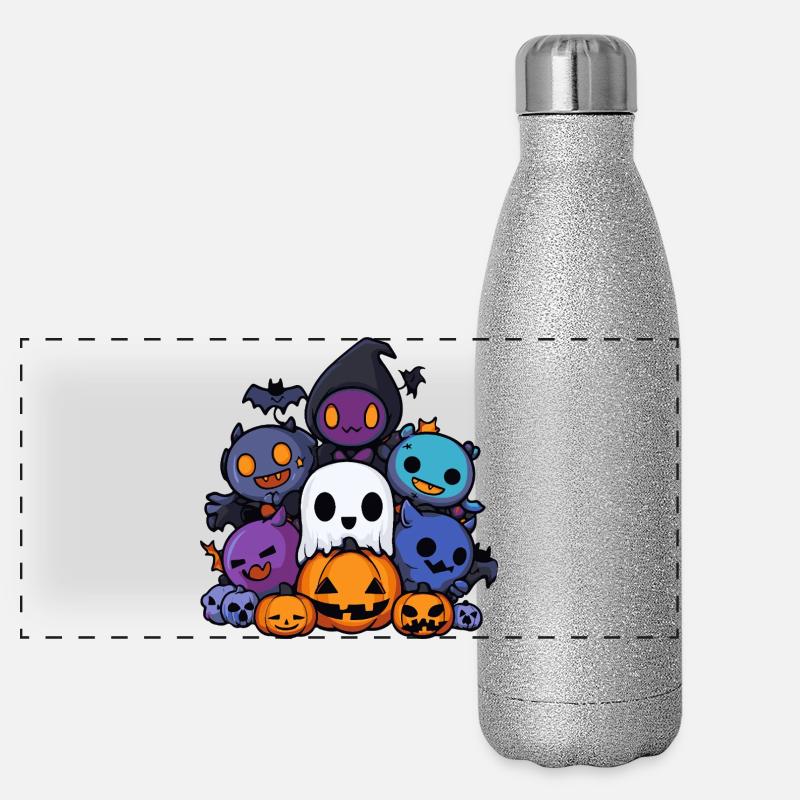 Halloween Party Figuren Comic Panorama Glitzer Isolierflasche 500 ml
