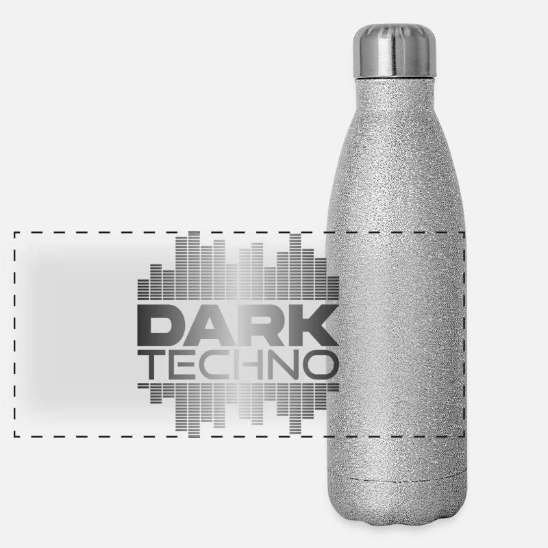 Techno Pulsation Sombre Gourde isotherme panoramique pailletée 500 ml