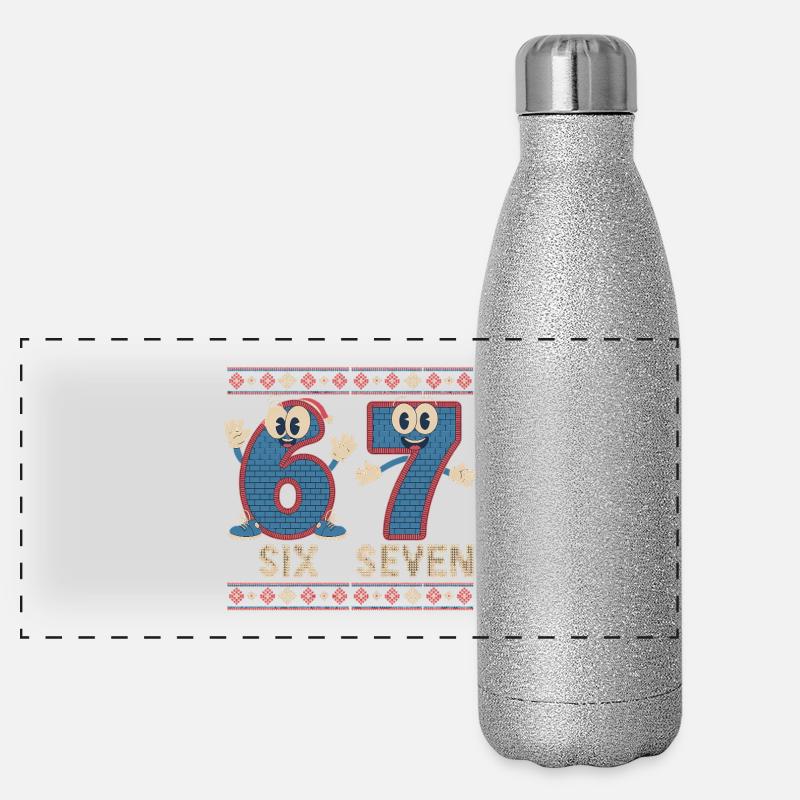 6 7 Six Seven Memes – Noël Gourde isotherme panoramique pailletée 500 ml