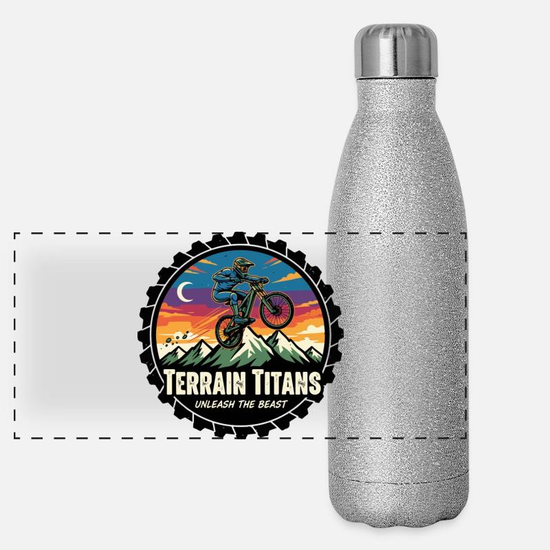 Terrain Titans MTB Unleashed Panoramic Glitter Thermal Bottle 500 ml