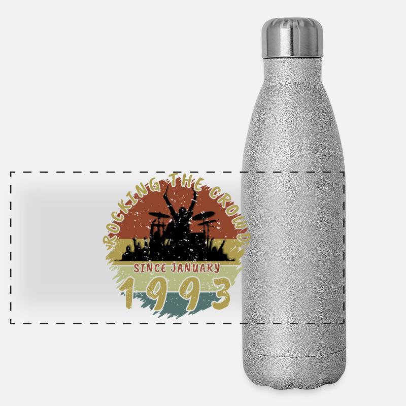 33rd Birthday Rocking the crowd DRM 01/1993 Panoramic Glitter Thermal Bottle 500 ml