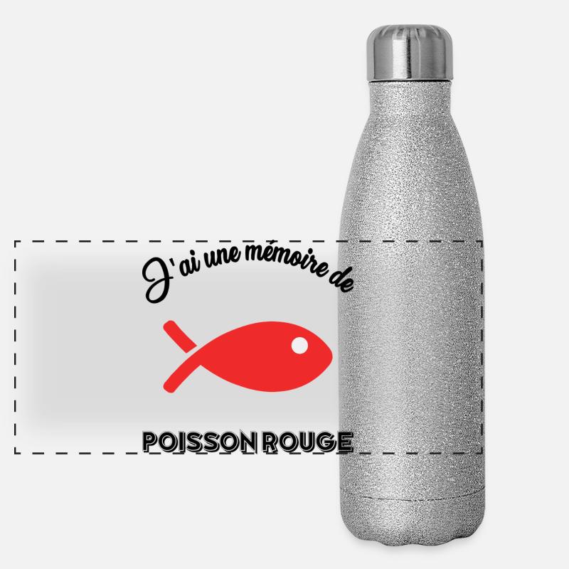 FISH. MEMORY. SARDINE. APRIL FOOL. SEA Panoramic Glitter Thermal Bottle 500 ml