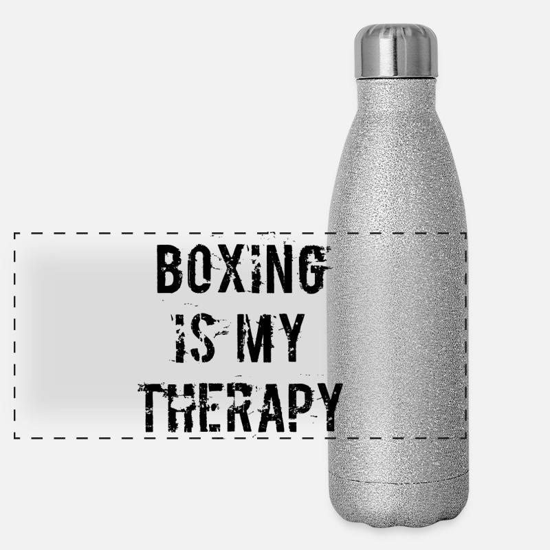 La boxe est ma thérapie Gourde isotherme panoramique pailletée 500 ml