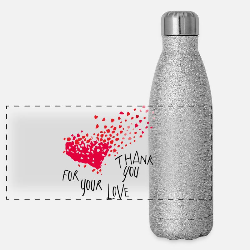 Merci Gourde isotherme panoramique pailletée 500 ml