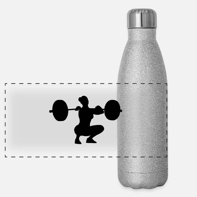 Umsetzen Hocke Frau Panorama Glitzer Isolierflasche 500 ml