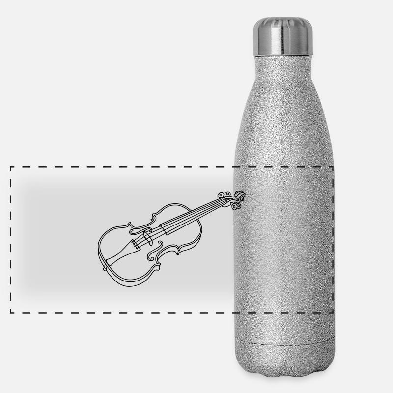 Violine / Geige Panorama Glitzer Isolierflasche 500 ml