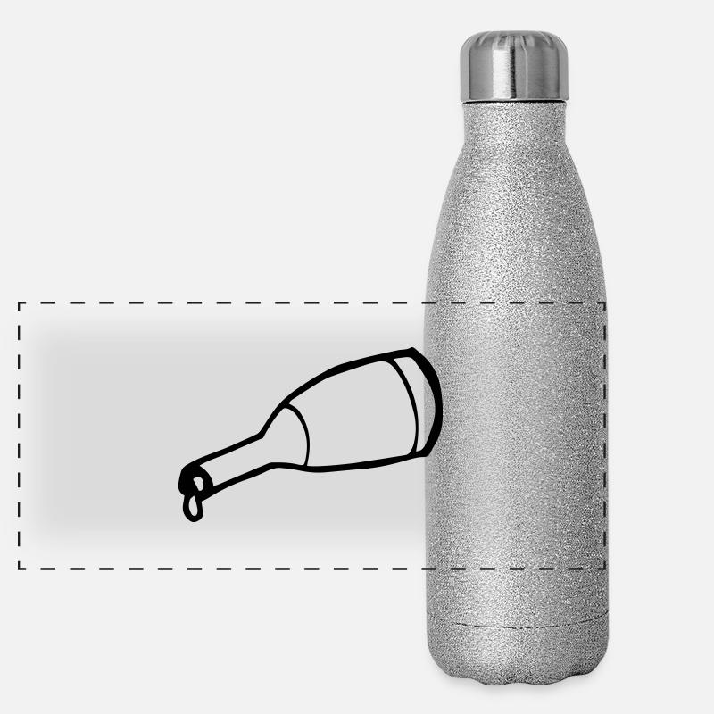 Flasche, ausgießen, Wein einschenken Panorama Glitzer Isolierflasche 500 ml