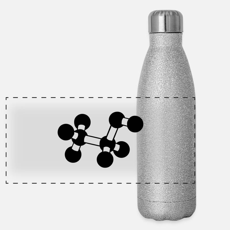 Alkoholmolekül Panorama Glitzer Isolierflasche 500 ml