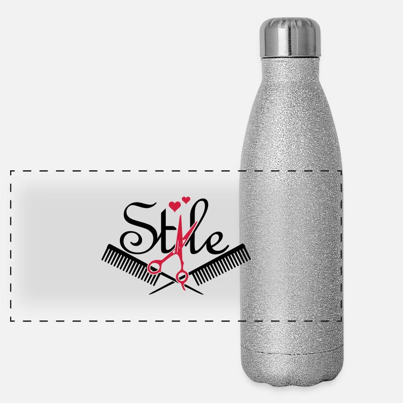 coiffure / hair style (2c) Gourde isotherme panoramique pailletée 500 ml