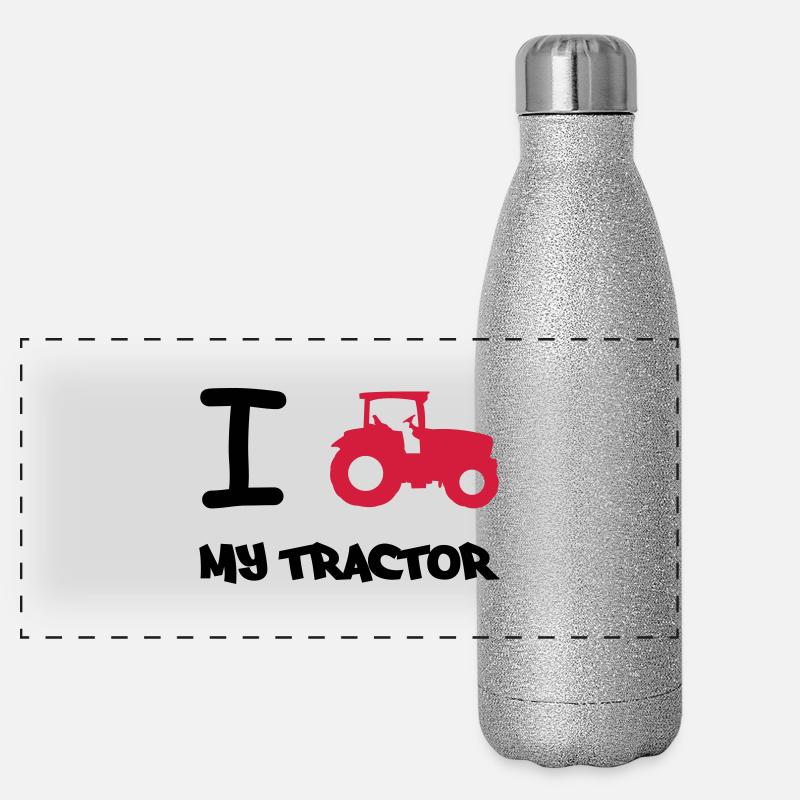 i_love_my_tractor Gourde isotherme panoramique pailletée 500 ml