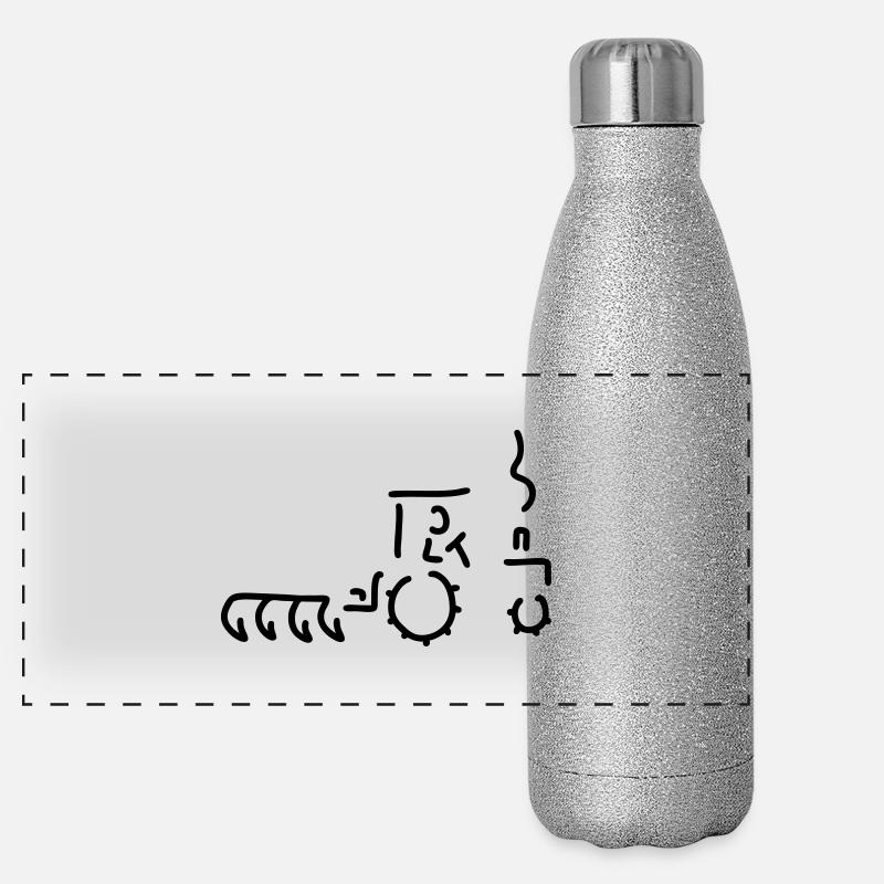 bauer auf traktor Panorama Glitzer Isolierflasche 500 ml