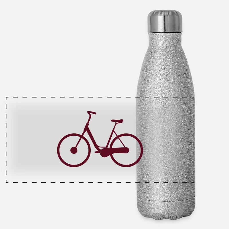 fahrrad Panorama Glitzer Isolierflasche 500 ml