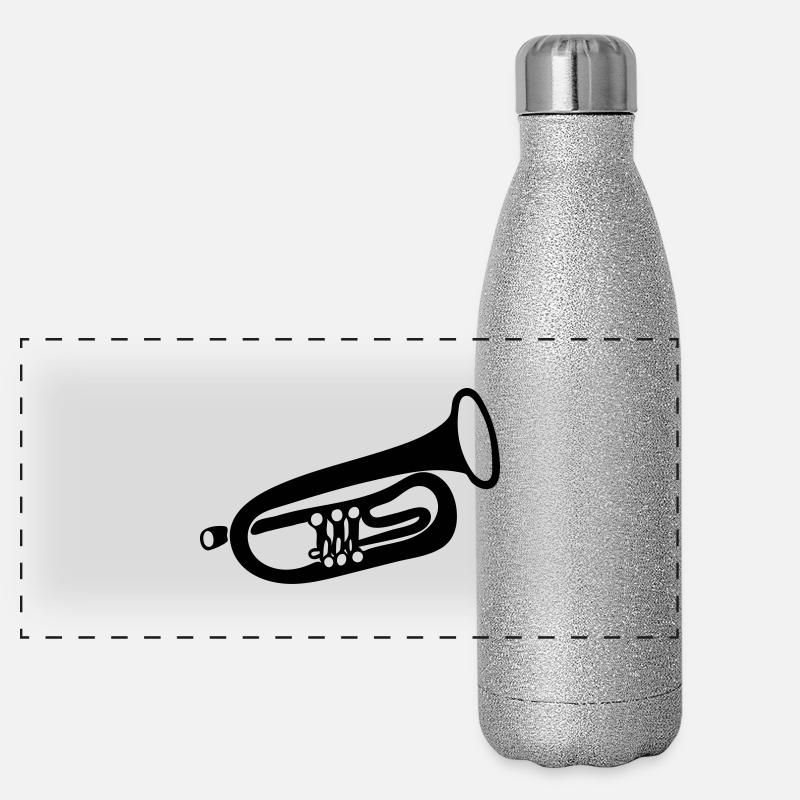 Trompete Panorama Glitzer Isolierflasche 500 ml