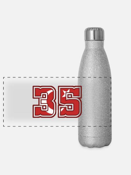 Izmir - Panorama Glitzer Isolierflasche 500 ml - Silber Glitzer