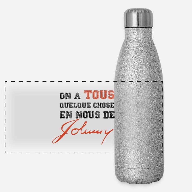 Objet johnny hallyday - Quelque chose de Johnny Gourde isotherme panoramique pailletée 500 ml