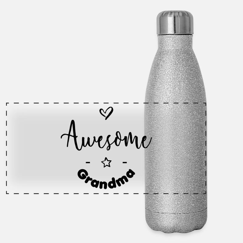 Awesome-Grandma Panorama Glitzer Isolierflasche 500 ml