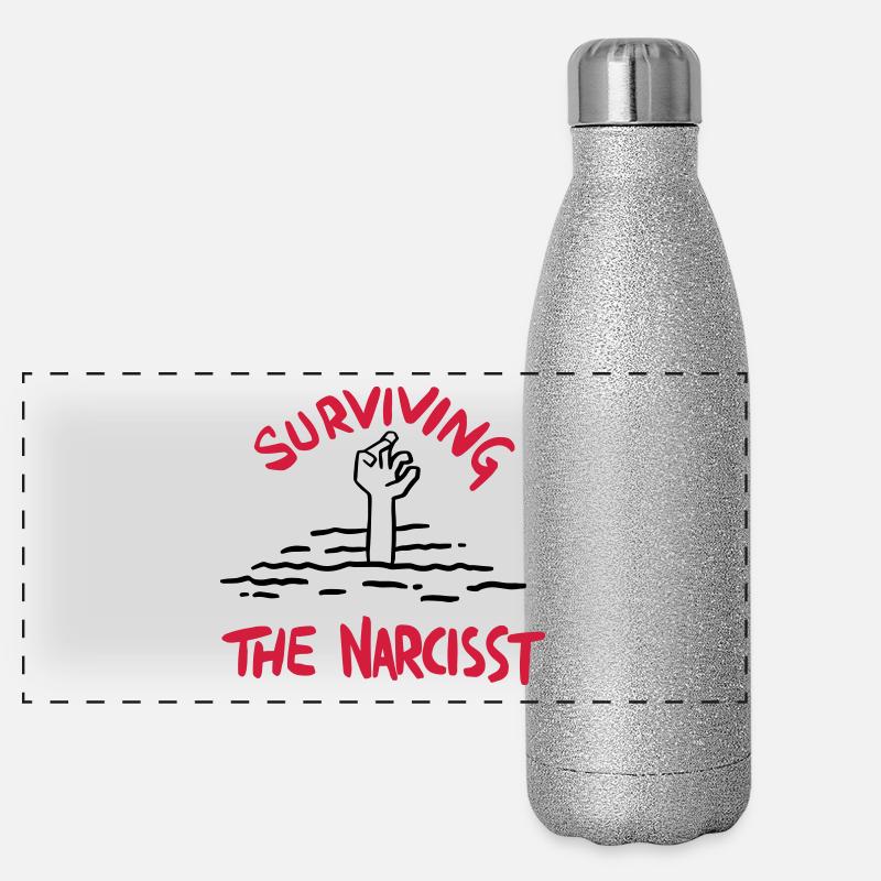 Survivre au Narcisst Gourde isotherme panoramique pailletée 500 ml