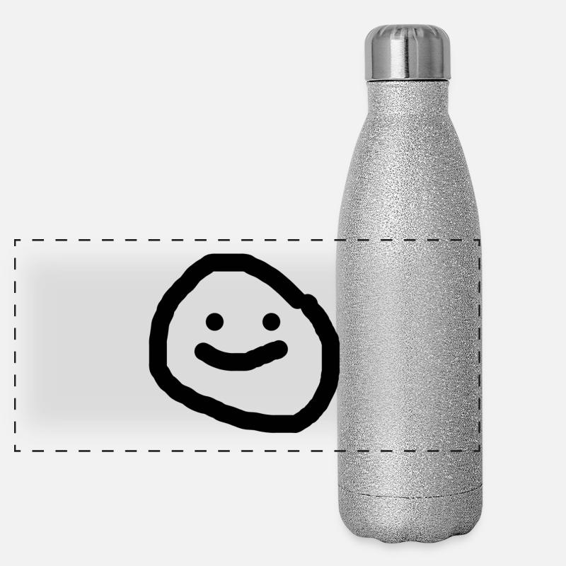 Smiley Panorama Glitzer Isolierflasche 500 ml