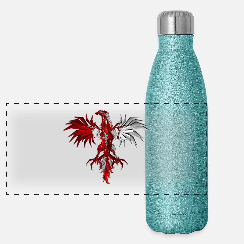 rouge et mur Gourde isotherme panoramique pailletée 500 ml