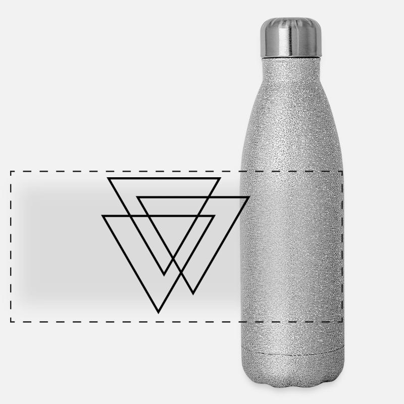 3Dreiecke - Drei Dreiecke - Three Triangles Design Panorama Glitzer Isolierflasche 500 ml