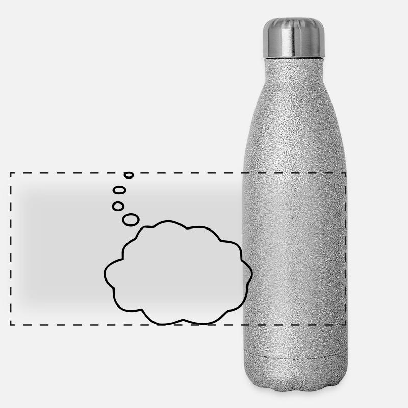 Speech Bubble / Sprechblase Panorama Glitzer Isolierflasche 500 ml