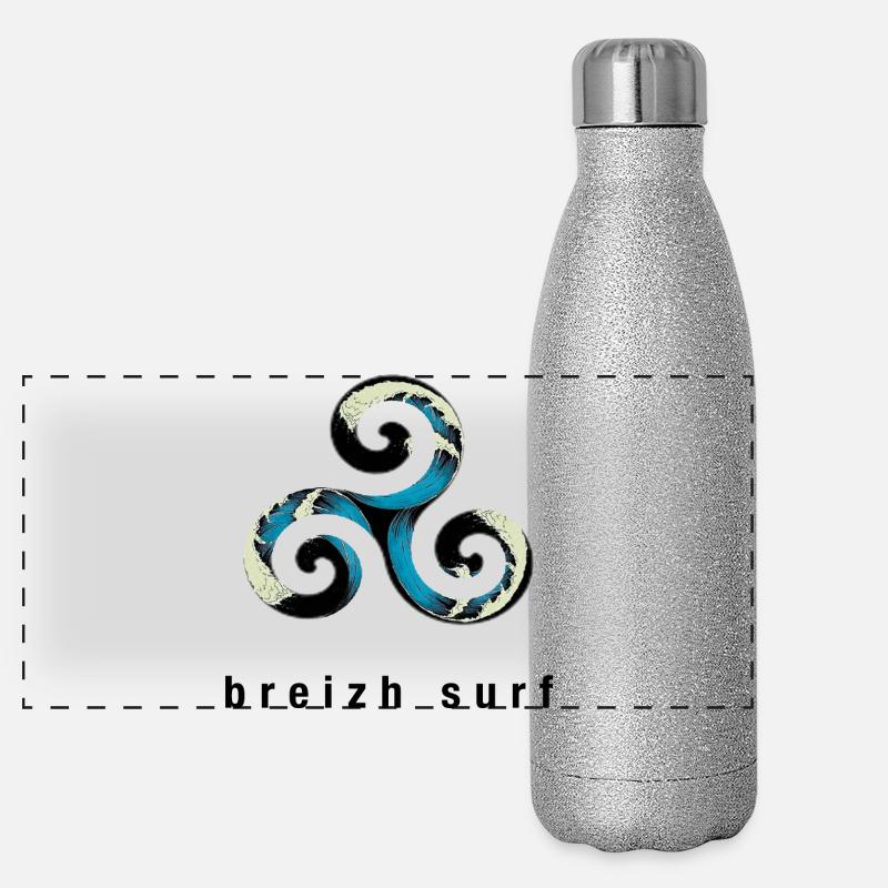 Triskel Breton Panorama Glitzer Isolierflasche 500 ml