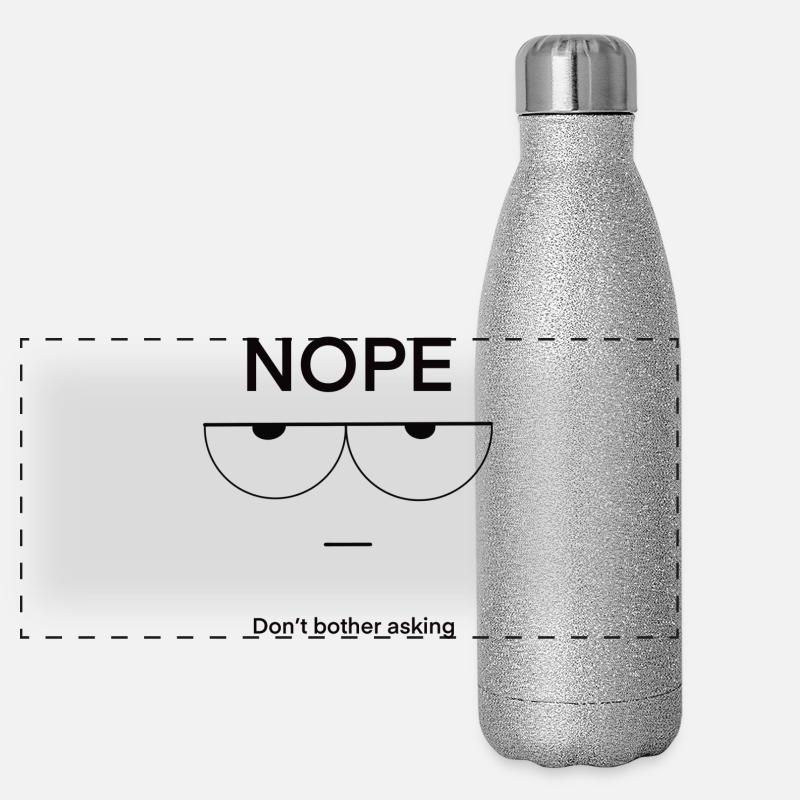 Nope Don't Bother Asking Panoramic Glitter Thermal Bottle 500 ml