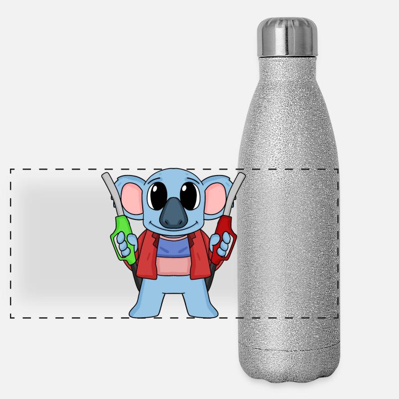Préposé à la station-service Station d’essence Koala Gourde isotherme panoramique pailletée 500 ml