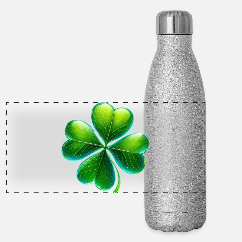 Four-leaf clover Panoramic Glitter Thermal Bottle 500 ml