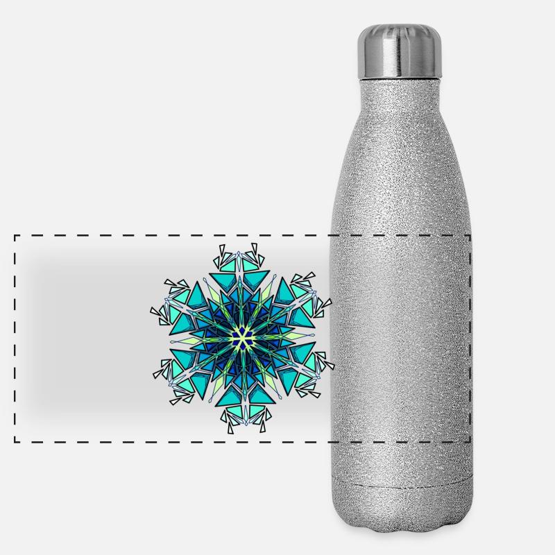 Flocon de neige Gourde isotherme panoramique pailletée 500 ml