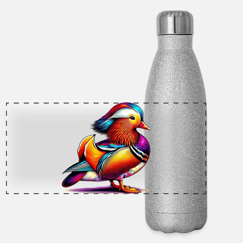 Mandarin duck Panoramic Glitter Thermal Bottle 500 ml