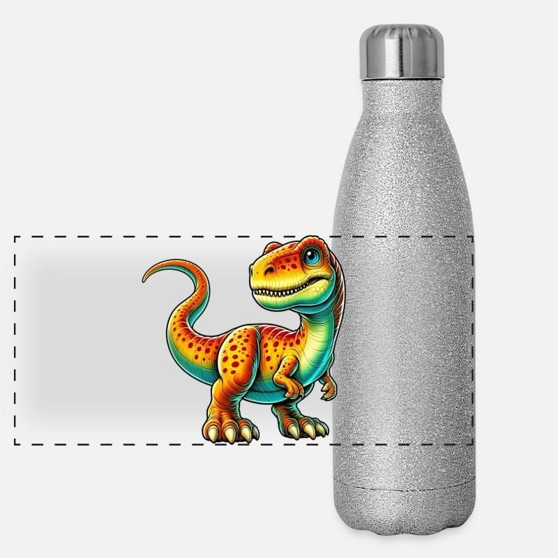 Dinosaure Gourde isotherme panoramique pailletée 500 ml