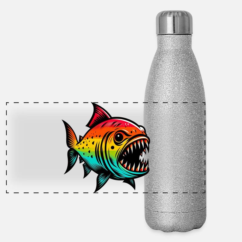 Piranha Panorama Glitzer Isolierflasche 500 ml