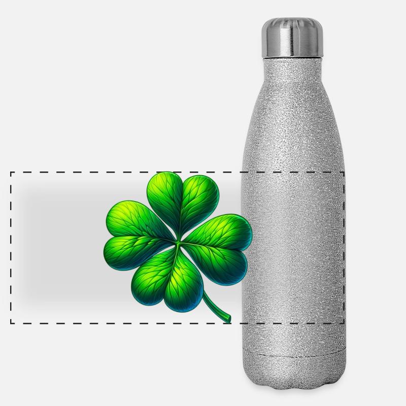 Four-leaf clover Panoramic Glitter Thermal Bottle 500 ml