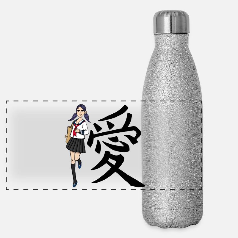 Japonaise Gourde isotherme panoramique pailletée 500 ml