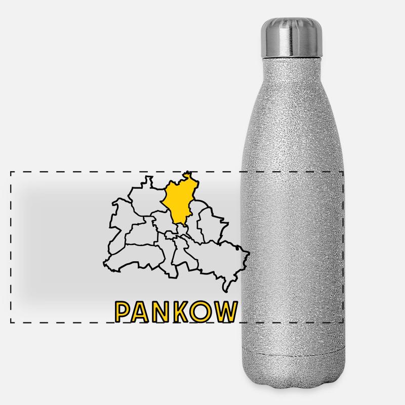 PANKOW, Stadtteil von Berlin Panorama Glitzer Isolierflasche 500 ml