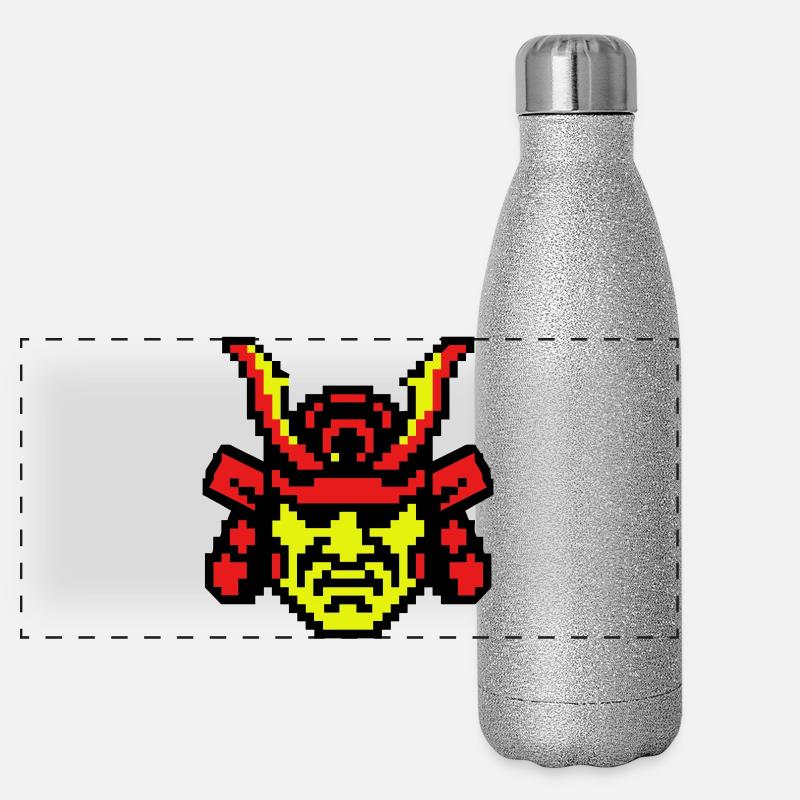 Pixel Samurai 8bit Panorama Glitzer Isolierflasche 500 ml