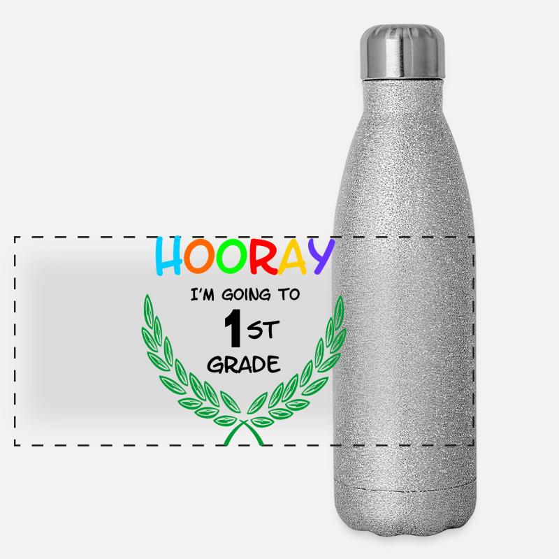 Hourra, je vais en CP ** Gourde isotherme panoramique pailletée 500 ml
